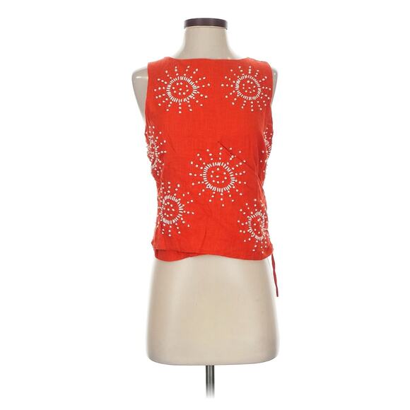 NWT Ciebon Red Beaded Sleeveless Tank Small - Picture 1 of 4
